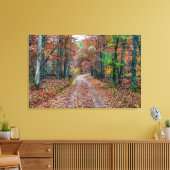 Herfst op de vuistweg canvas afdruk (Insitu (Woonkamer))