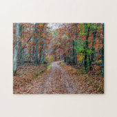 Herfst op de vuistweg legpuzzel (Horizontaal)