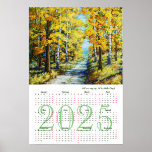 Herfst op een zonnige dag. Fine Art Kalender 2025 Poster