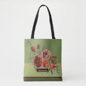 Herfst op groene achtergrond tote bag (Voorkant)