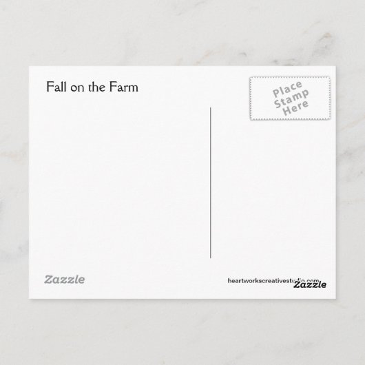 Herfst op het Boerderij Briefkaart (Achterkant)
