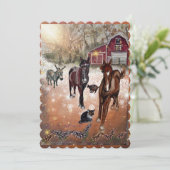 Herfst op het boerderij kaart (Staand voorkant)