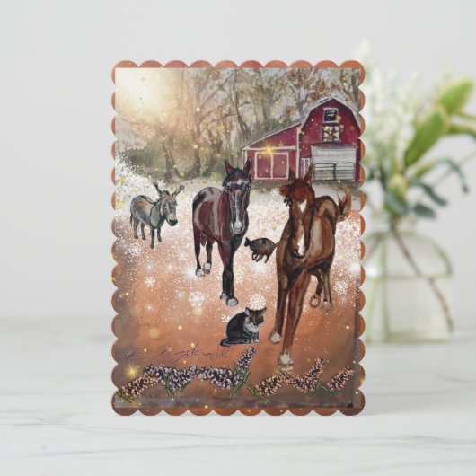 Herfst op het boerderij kaart (Staand voorkant)