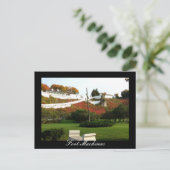 Herfst op het Briefkaart Fort Mackinac (Staand voorkant)