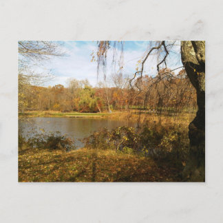 Herfst op het meer briefkaart