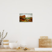 Herfst op het meer van George Poster (Keuken)