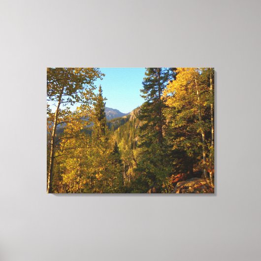 Herfst op het pad naar Dream Lake Canvas Afdruk (Voorkant)