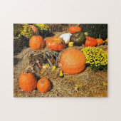 Herfst op het plein legpuzzel (Horizontaal)
