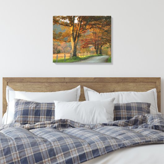 Herfst op Sparks Lane Canvas Afdruk (Insitu (Slaapkamer))