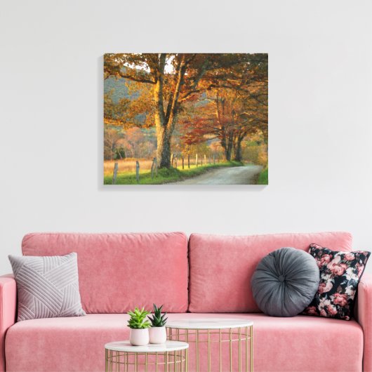Herfst op Sparks Lane Canvas Afdruk (Insitu (Woonkamer))