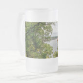 herfst op Truman Dam Frosted Glass Beer Mok (Voorkant links)