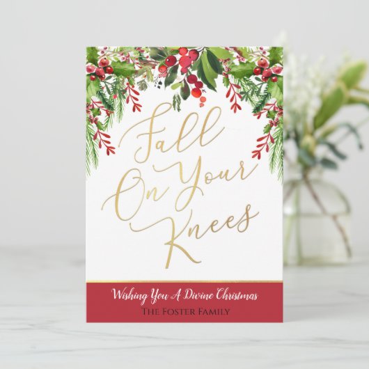 Herfst op uw kerstakkaart voor kinderen kaart (Staand voorkant)