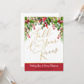 Herfst op uw kerstakkaart voor kinderen kaart (Voorkant / Achterkant in situ)