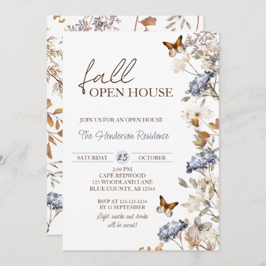 Herfst Open House, Housewarming, New Home Party Kaart (Voorkant / Achterkant)