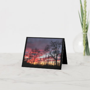 Herfst, oplosmiddel, zonsondergang, kleurrijk, wen kaart