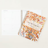 Herfst Oranje berk bladeren aquarel Planner (Display)