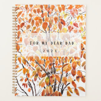Herfst Oranje berk bladeren aquarel Planner