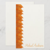 Herfst Oranje Bladeren Briefpapier (Voorkant / Achterkant)