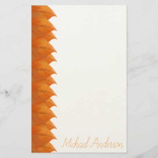 Herfst Oranje Bladeren Briefpapier (Voorkant)