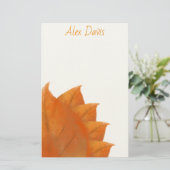 Herfst Oranje Bladeren Briefpapier (Staand voorkant)