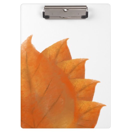 Herfst Oranje Bladeren Klembord (Voorkant)