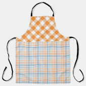 HERFST ORANJE BLAUW WIT HERFST PLAID PATRONEN SCHORT (Voorkant)