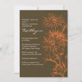 Herfst Oranje/bruin FloralBridal Shower Invitation Kaart (Voorkant)