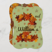 herfst Oranje bruin gele jaardag Kaart (Voorkant / Achterkant)