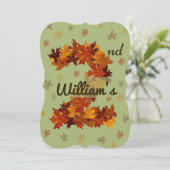 herfst Oranje bruin gele jaardag Kaart (Staand voorkant)