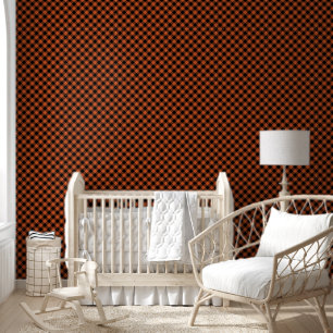 Herfst Oranje Buffalo Plaid Grid Moderne Patronen Behang