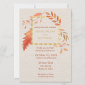 Herfst Oranje gele bladeren Kaart (Voorkant)