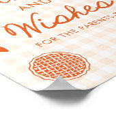 Herfst Oranje Gingham Cutie Pie Advies en Wensen Poster (Hoek)