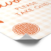 Herfst Oranje Gingham Cutie Pie Favoren Bord Poster (Hoek)