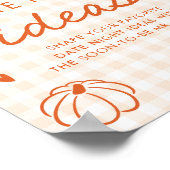 Herfst Oranje Gingham Handgetekende Date Night Ide Poster (Hoek)