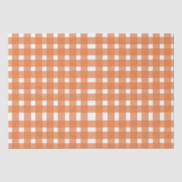 Herfst Oranje Gingham Herfst Baby shower Tissuepapier