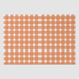 Herfst Oranje Gingham Herfst Baby shower Tissuepapier
