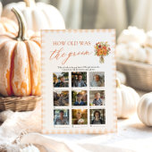 Herfst Oranje Gingham Hoe Oud Was De Bruidegom Gam Kaart