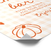 Herfst Oranje Gingham Met de Hand Getekend Mimosa Poster (Hoek)