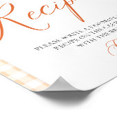 Herfst Oranje Gingham Verse Van De Markt Recepten Poster (Hoek)