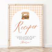 Herfst Oranje Gingham Verse Van De Markt Recepten Poster