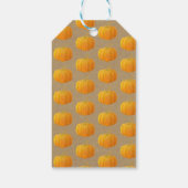 Herfst Oranje Glitter Glitters Herfst Pompoen Kraf Cadeaulabel (Achterkant)