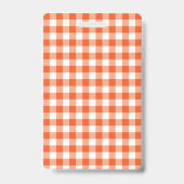 Herfst oranje Hall Pass met naam Badge (Achterkant)