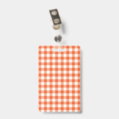 Herfst oranje Hall Pass met naam Badge (Achterkant met clip)