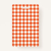 Herfst oranje Hall Pass met naam Badge (Achterkant)