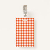 Herfst oranje Hall Pass met naam Badge (Achterkant met clip)