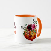 Herfst Oranje Hallo pompoen personaliseren Mok (Voorkant rechts)