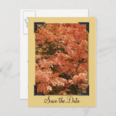 Herfst Oranje lekkernij die de datum bewaart Aankondigingskaart (Voorkant / Achterkant)