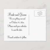 Herfst Oranje lekkernij die de datum bewaart Aankondigingskaart (Achterkant)