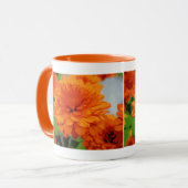 Herfst Oranje Mums Drinkbeker Mok (Voorkant links)