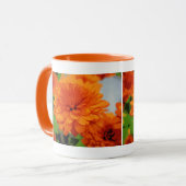 Herfst Oranje Mums Drinkbeker Mok (Voorkant links)
